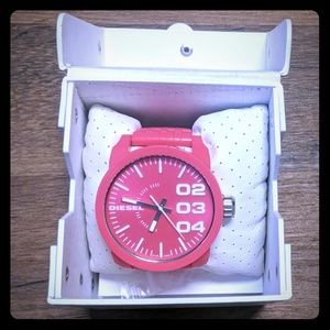 Hot pink diesel watch